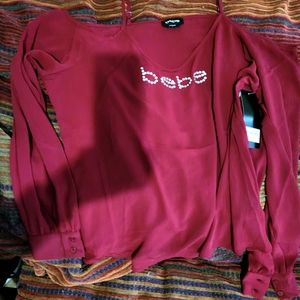 Bebe Sheer Longsleeved Shirt